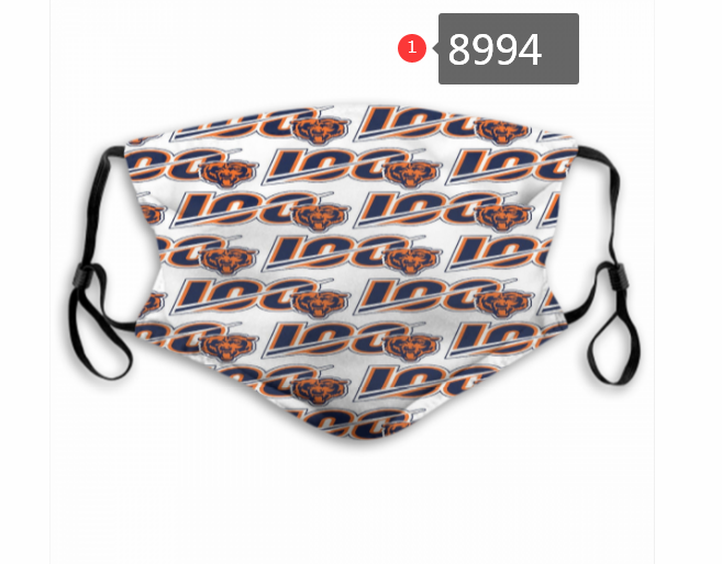 2020 NFL Chicago Bears2 Dust mask with filter->nfl dust mask->Sports Accessory